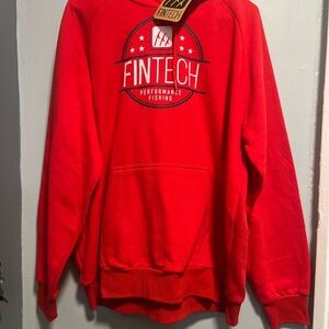 Fintech Red Crewneck Men's Sweater